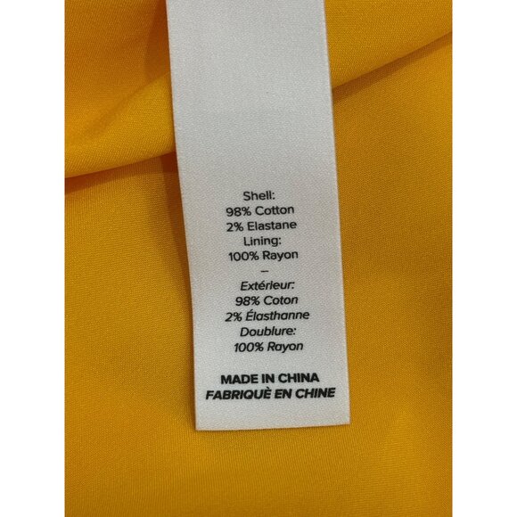 Cinq a Sept Shirt Dress Sleeveless Button-Up Poppy Stretch Yellow Womens Size 4 - Picture 7 of 8